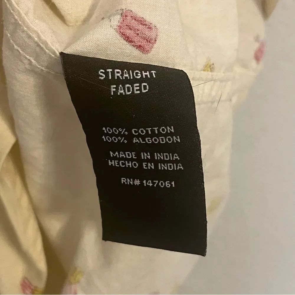 Straight Faded French Fries Short Sleeve Button Down Shirt - Picture 9 of 9